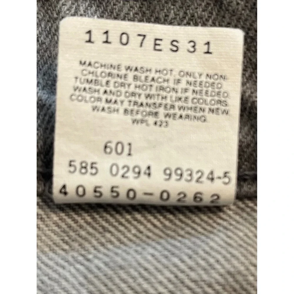 Vintage Levis 550 Orange Tab Grey Relaxed Tapered Leg Jeans Made in USA 30x34